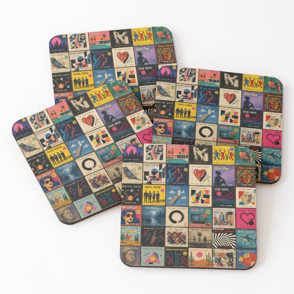 Item preview, Vintage-style vinyl record covers collage designed and sold by MagicStrawberry.