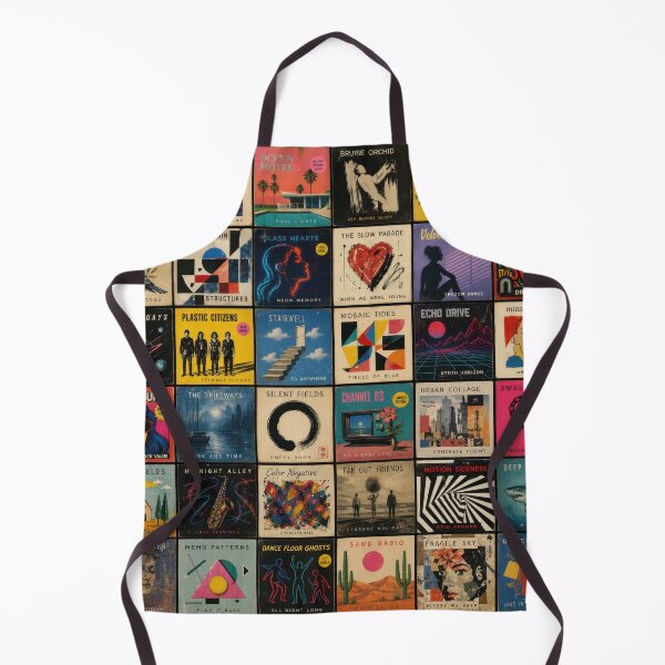 Item preview, Vintage-style vinyl record covers collage designed and sold by MagicStrawberry.