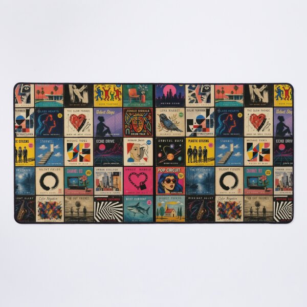 Item preview, Vintage-style vinyl record covers collage designed and sold by MagicStrawberry.