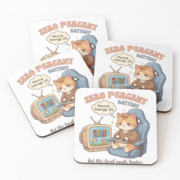 Item preview, Tired Gamer Cat - Mental Energy 2% designed and sold by PoenyL1rosy.