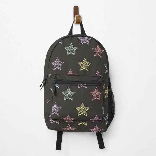 Item preview, Oversized Sketchy Candy Rainbow Stars - Onyx Black designed and sold by Daniel Bevis Design.