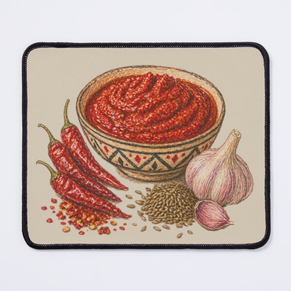 Item preview, Harissa illustration – Spicy Tunisian cuisine designed and sold by JOANNASKAH.
