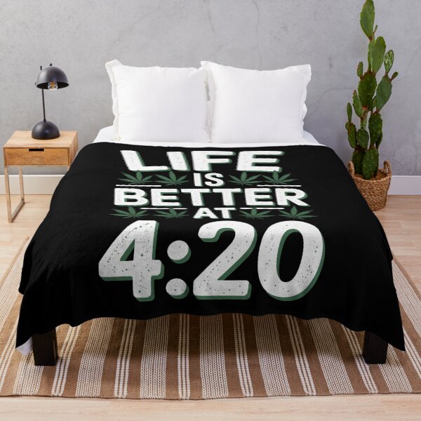 Item preview, Life Is Better At 4:20 Funny Weed Quote designed and sold by Say It With Ink.