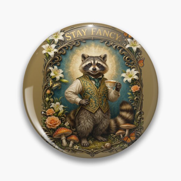 Item preview, Stay Fancy Dapper Raccoon Drinking Tea designed and sold by TeeARTHY.
