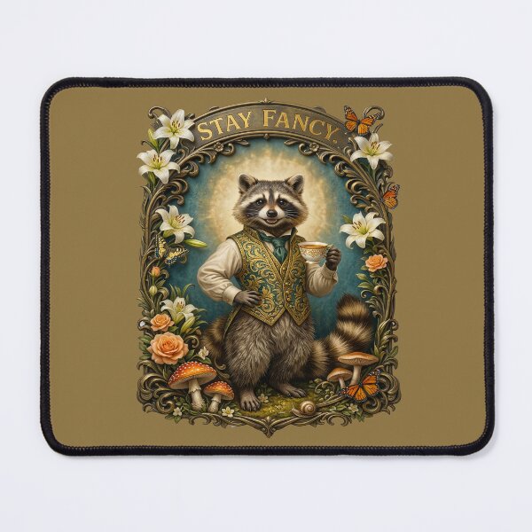 Item preview, Stay Fancy Dapper Raccoon Drinking Tea designed and sold by TeeARTHY.