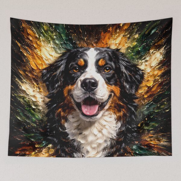 Item preview, Bernese Mountain Dog Color Explosion Dog Art designed and sold by Vista Atelier.