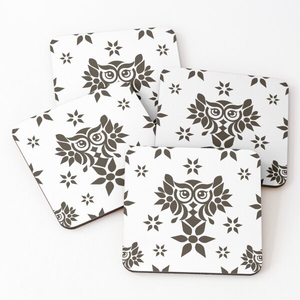 Item preview, ​Mystical Owl Mandala: Elegant Monochrome Geometric Pattern designed and sold by DreamyLayer.