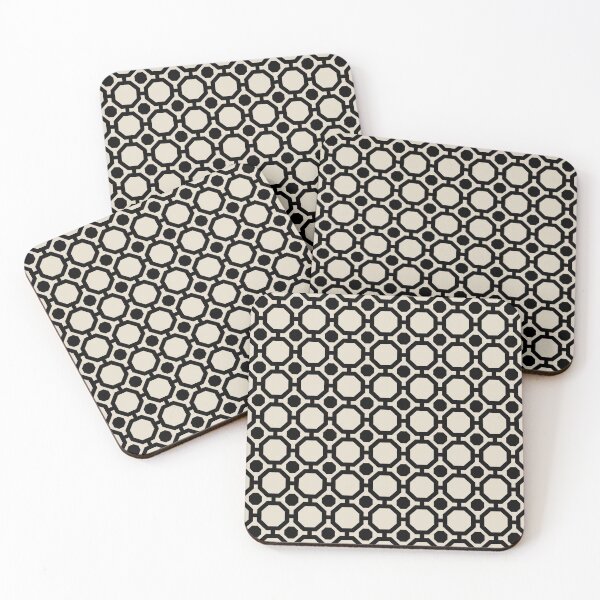 Item preview, Black & bone octagons designed and sold by Mint + Midnight.