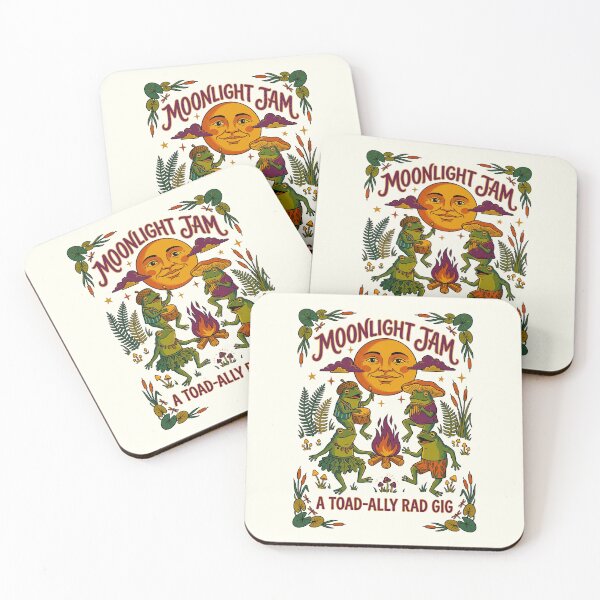 Item preview, Moonlight Jam Dancing Frogs Campfire designed and sold by TeeARTHY.