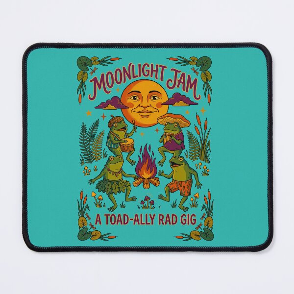 Item preview, Moonlight Jam Dancing Frogs Campfire designed and sold by TeeARTHY.