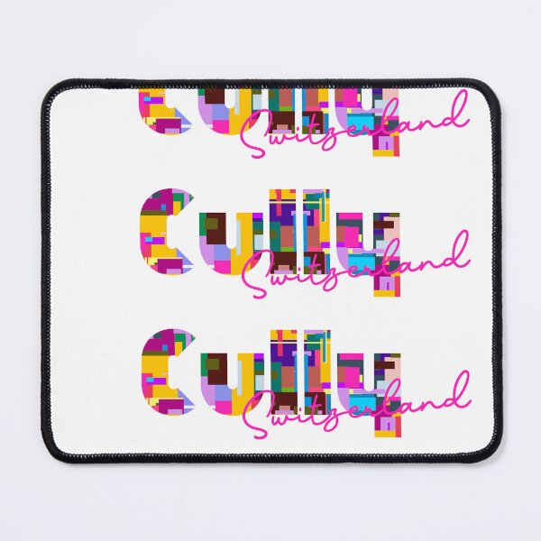 Item preview, Cully, Switzerland, Vibrant Abstract City Typography Art designed and sold by Wanderful-roads.