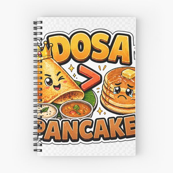Item preview, Dosa Over Pancakes Funny South India Food Sticker designed and sold by OsmosisShop.
