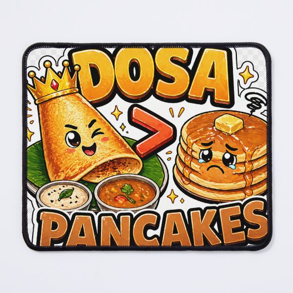 Item preview, Dosa Over Pancakes Funny South India Food Sticker designed and sold by OsmosisShop.