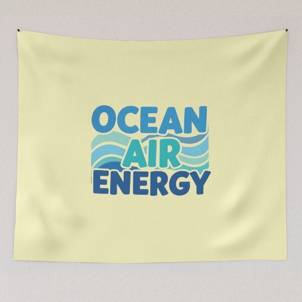 Aperçu de l'œuvre Ocean Air Energy – Design typographique côtier frais créée et vendue par Sea Gem.