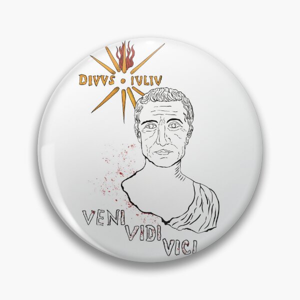 Item preview, Julius Caesar Portrait Illustration Veni Vidi Vici Quote – Ancient Roman Emperor Art with Julian Star designed and sold by Ancient-Tales.