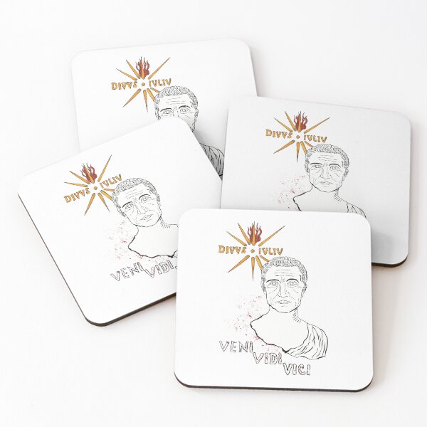 Item preview, Julius Caesar Portrait Illustration Veni Vidi Vici Quote – Ancient Roman Emperor Art with Julian Star designed and sold by Ancient-Tales.