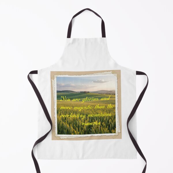 Item preview, Scripture verse Psalm 76:4 majestic mountains designed and sold by Robo-Mart Smart Shopping.