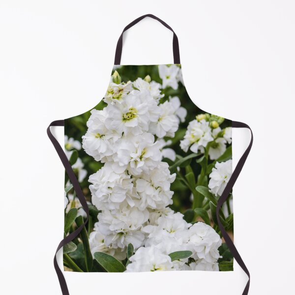 Item preview, Cluster of White Stock Flowers in Full Bloom With Lush Green Foliage Close-Up designed and sold by Nmallia.