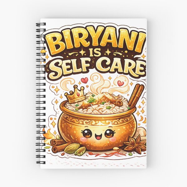 Item preview, Biryani Is Self Care Funny Food Quote Sticker designed and sold by OsmosisShop.