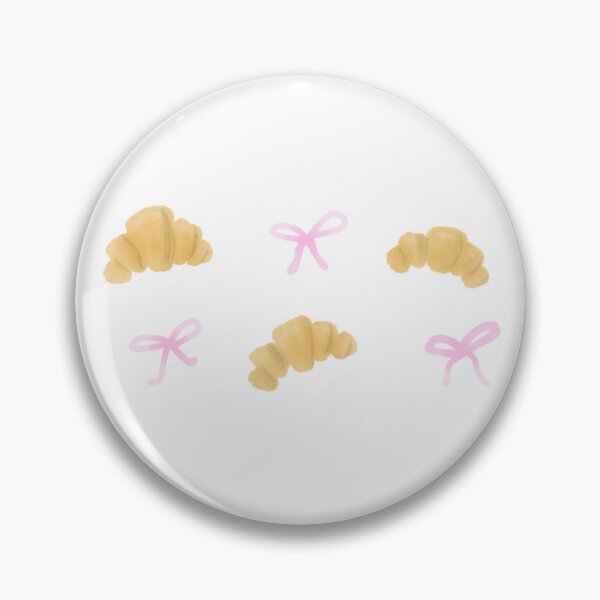 Item preview, Croissant with Pink Bows | Cute Pastry Aesthetic Sticker designed and sold by Vimi Doodles.