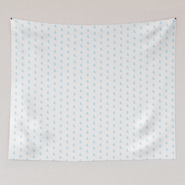 Artikelvorschau, Blaues schlafendes Mond-Symbol für Babykleidung – Minimalistische Illustration entworfen und verkauft von Mac Sketches.