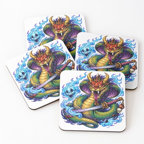 Item preview, Snake Yokai Oni – Demon Serpent of Spiritual Flames designed and sold by CR3@TIX-BOUTIK.