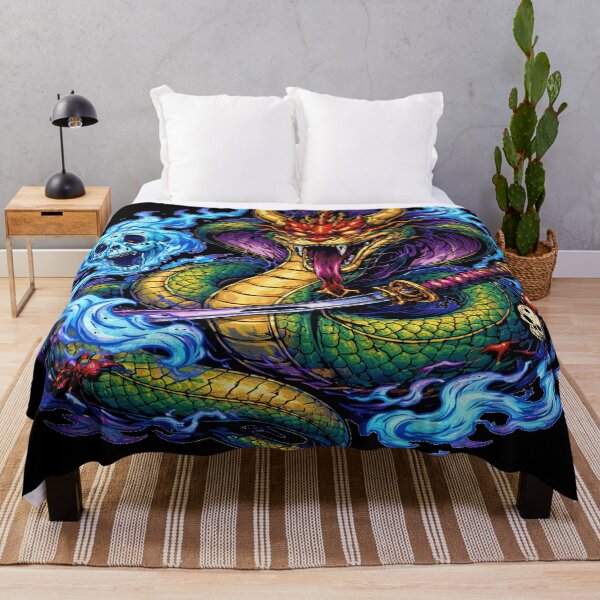 Item preview, Snake Yokai Oni – Demon Serpent of Spiritual Flames designed and sold by creatix-boutik.