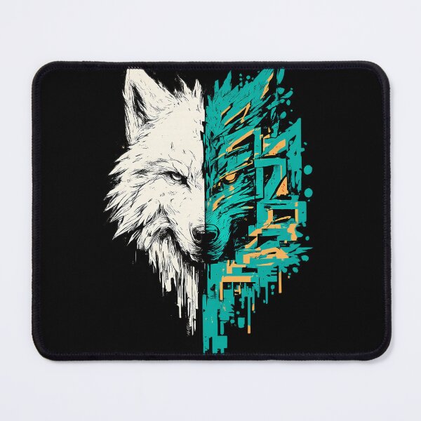 Item preview, Cyber Graffiti Wolf Head Dark Aesthetic Streetwear Graphic designed and sold by etuvibes.