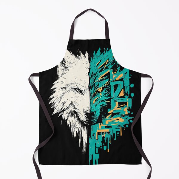 Item preview, Cyber Graffiti Wolf Head Dark Aesthetic Streetwear Graphic designed and sold by etuvibes.