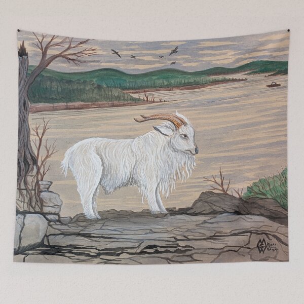 Item preview, The legend of Crisco the Table Rock Lake goat  designed and sold by Matt Starr Fine Art .