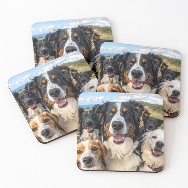 Item preview, Playful Dog Friends Portrait designed and sold by BetweenForms.