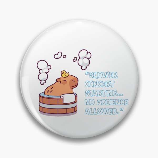 Item preview, Funny Introvert Capybara Shower Concert – No Audience Allowed Meme designed and sold by Dinaelsherkawy.