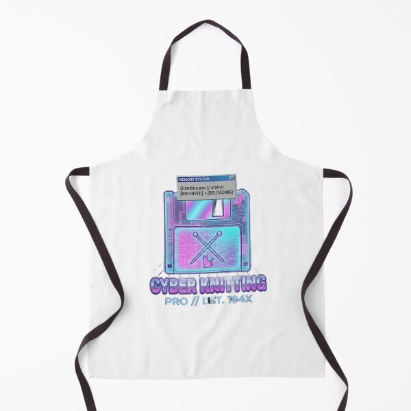Item preview, Cyber Knitting Pro - Retro 80s Cyberpunk Aesthetic Disk designed and sold by Csstoree.