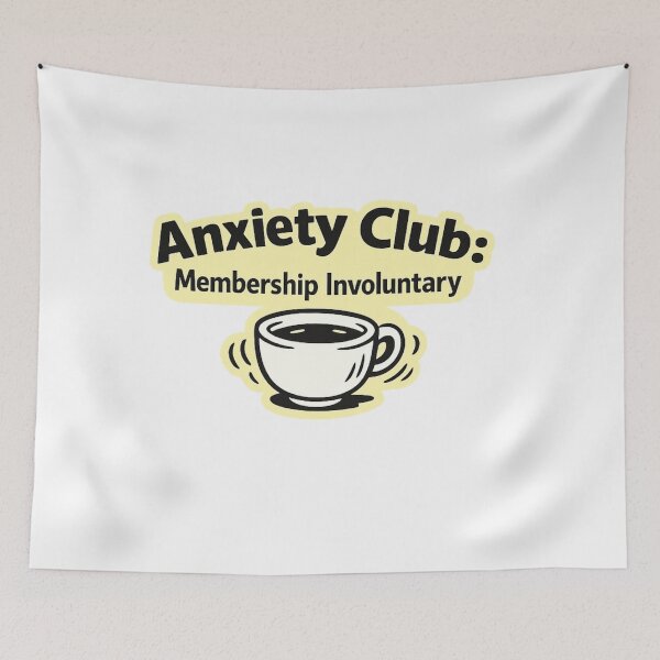 Item preview, Anxiety Club Membership Involuntary Funny Mental Health Sarcastic Sticker Gift designed and sold by irfanshikh.