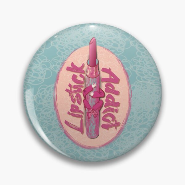 Item preview, Lipstick addict watercolor and marker, turquoise and peach color pattern designed and sold by WONDERPRINTVALLEY.