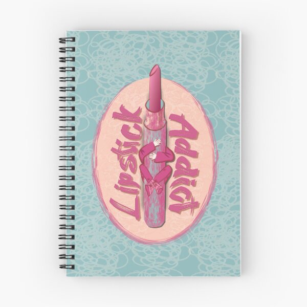 Item preview, Lipstick addict watercolor and marker, turquoise and peach color pattern designed and sold by WONDERPRINTVALLEY.