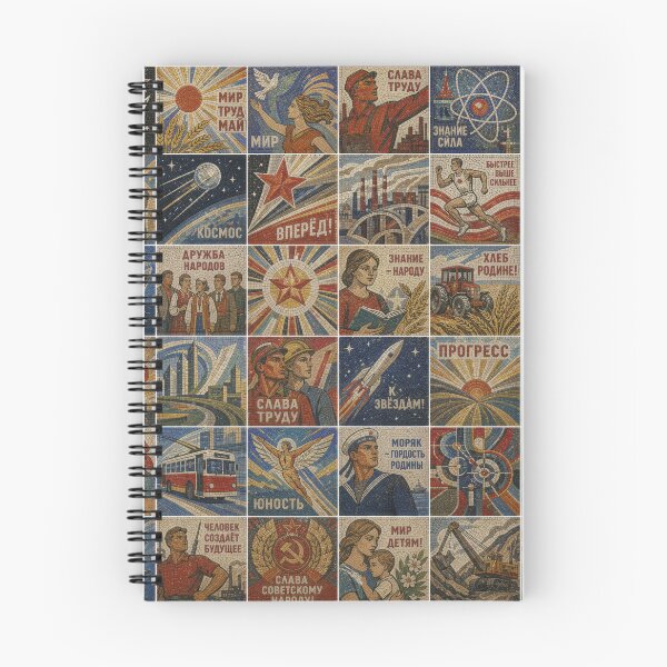 Item preview, Soviet-style mosaic with propaganda slogans collage designed and sold by MagicStrawberry.