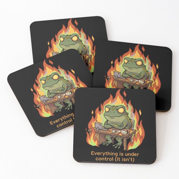 Item preview, Everything Is Under Control Frog Shirt – This Is Fine Meme, Cursed Frog Anxiety Humor Tee designed and sold by Martin's_Design.