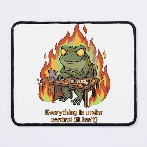 Item preview, Everything Is Under Control Frog Shirt – This Is Fine Meme, Cursed Frog Anxiety Humor Tee designed and sold by Martin's_Design.