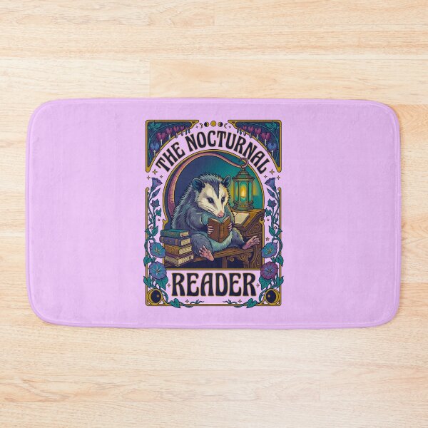 Item preview, Nocturnal Reader Opossum Reading Books designed and sold by TeeARTHY.