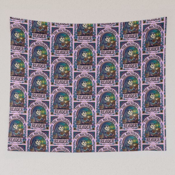 Item preview, Nocturnal Reader Opossum Reading Books designed and sold by TeeARTHY.