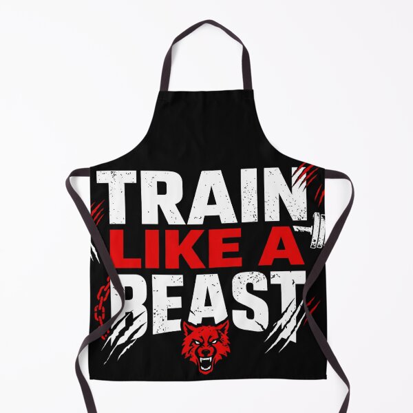 Item preview, Train Like A Beast Gym Motivation T-Shirt – Hardcore Fitness Wolf Design designed and sold by No Excuses .