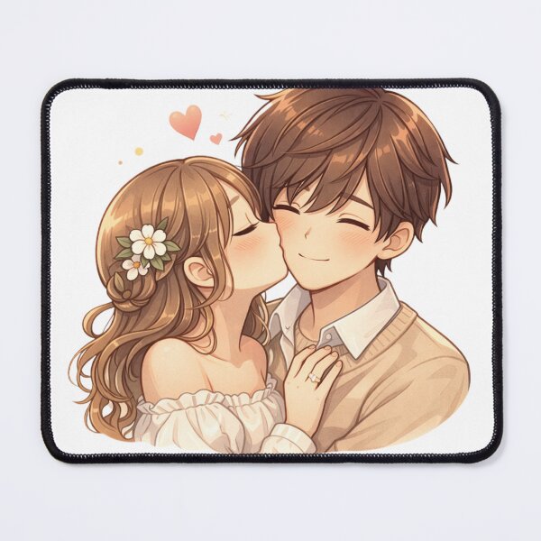 Item preview, Cute Anime Kiss Sticker - Romantic Couple Kawaii Love Gift designed and sold by FluffiPopo.