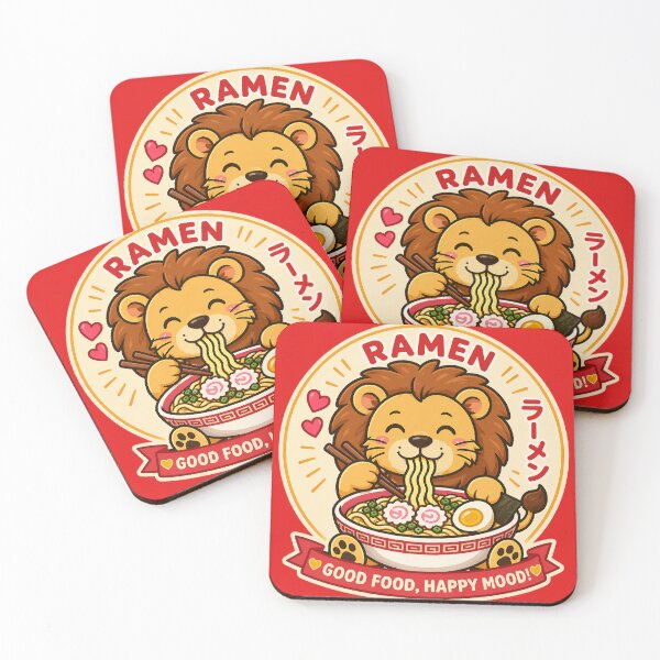 Item preview, Corgi Lion Eating Ramen designed and sold by DinoDesign02.
