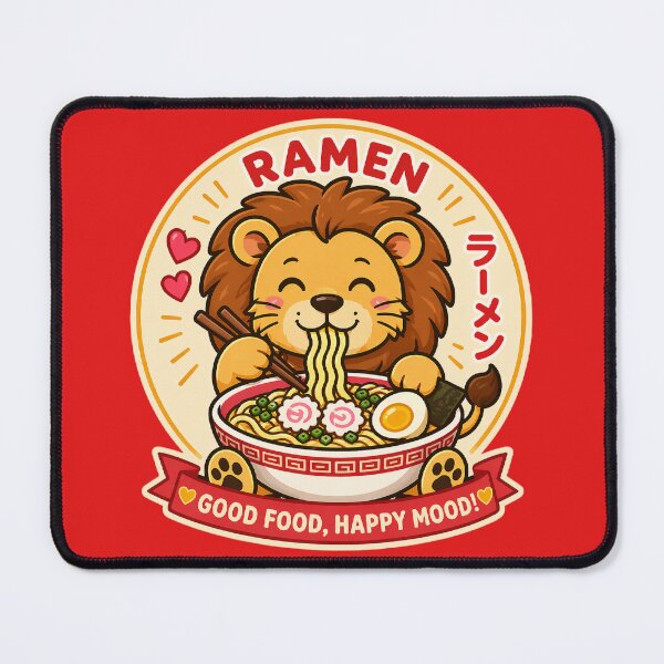 Item preview, Corgi Lion Eating Ramen designed and sold by DinoDesign02.