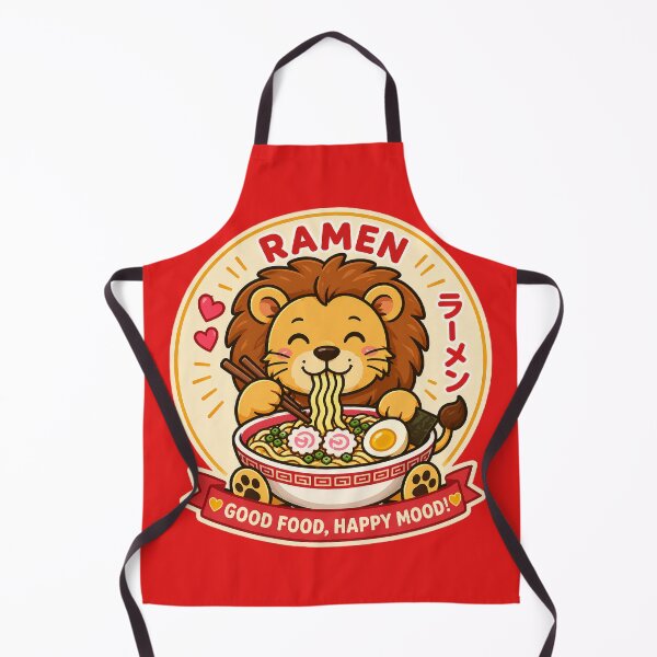 Item preview, Corgi Lion Eating Ramen designed and sold by DinoDesign02.