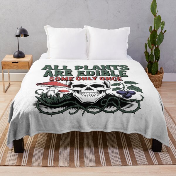Item preview, All Plants Are Edible Some Only Once Funny Dark Humor Nature T-Shirt designed and sold by MerchlyMike.