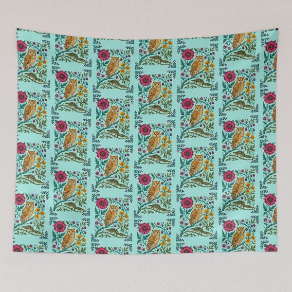 Item preview, Owl Perched on Branch with Flowers designed and sold by TeeARTHY.