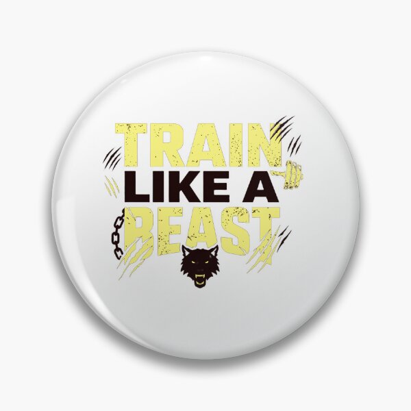 Item preview, Train Like A Beast Gym Motivation T-Shirt – Hardcore Fitness Wolf Design designed and sold by No Excuses .