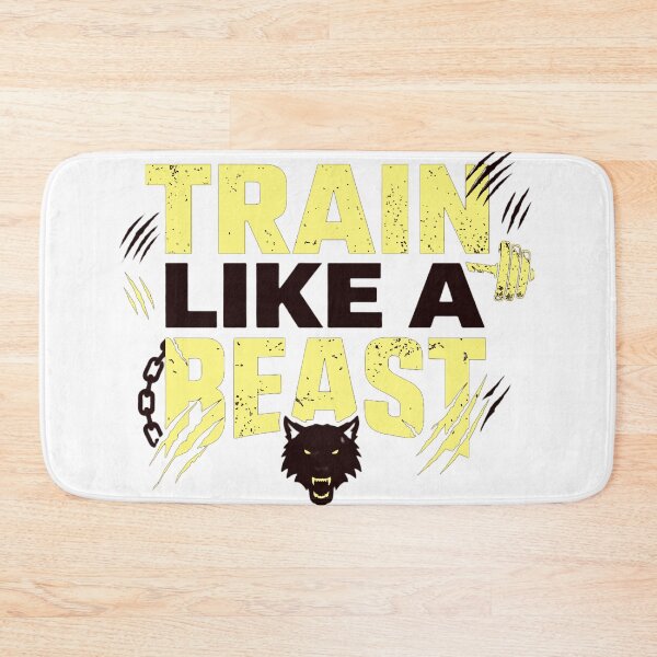 Item preview, Train Like A Beast Gym Motivation T-Shirt – Hardcore Fitness Wolf Design designed and sold by No Excuses .